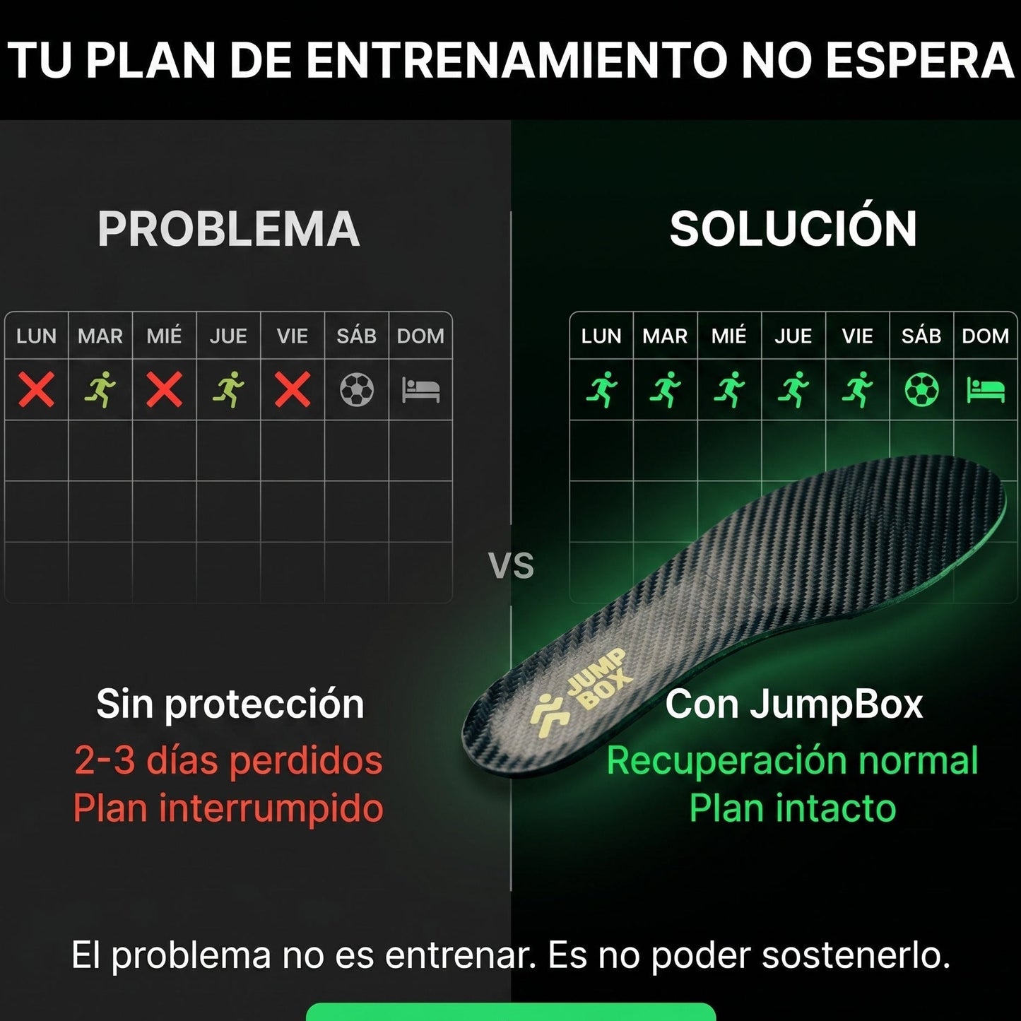 Plantillas 100% Fibra de Carbono para Amantes del Deporte - Nico de Jump Box